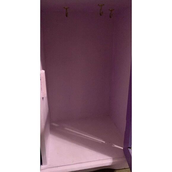Girls Purple White Floral Hand Painted Jewelry Armoire Wood - Picture 3 of 4
